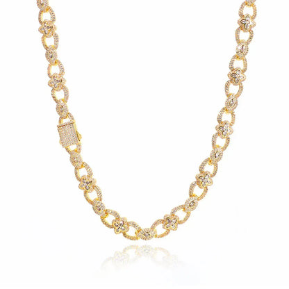 Custom 11mm Infinite 8-Link Necklace | Premium Gold Chain for Rapper | Caratix - CaratixJewelry