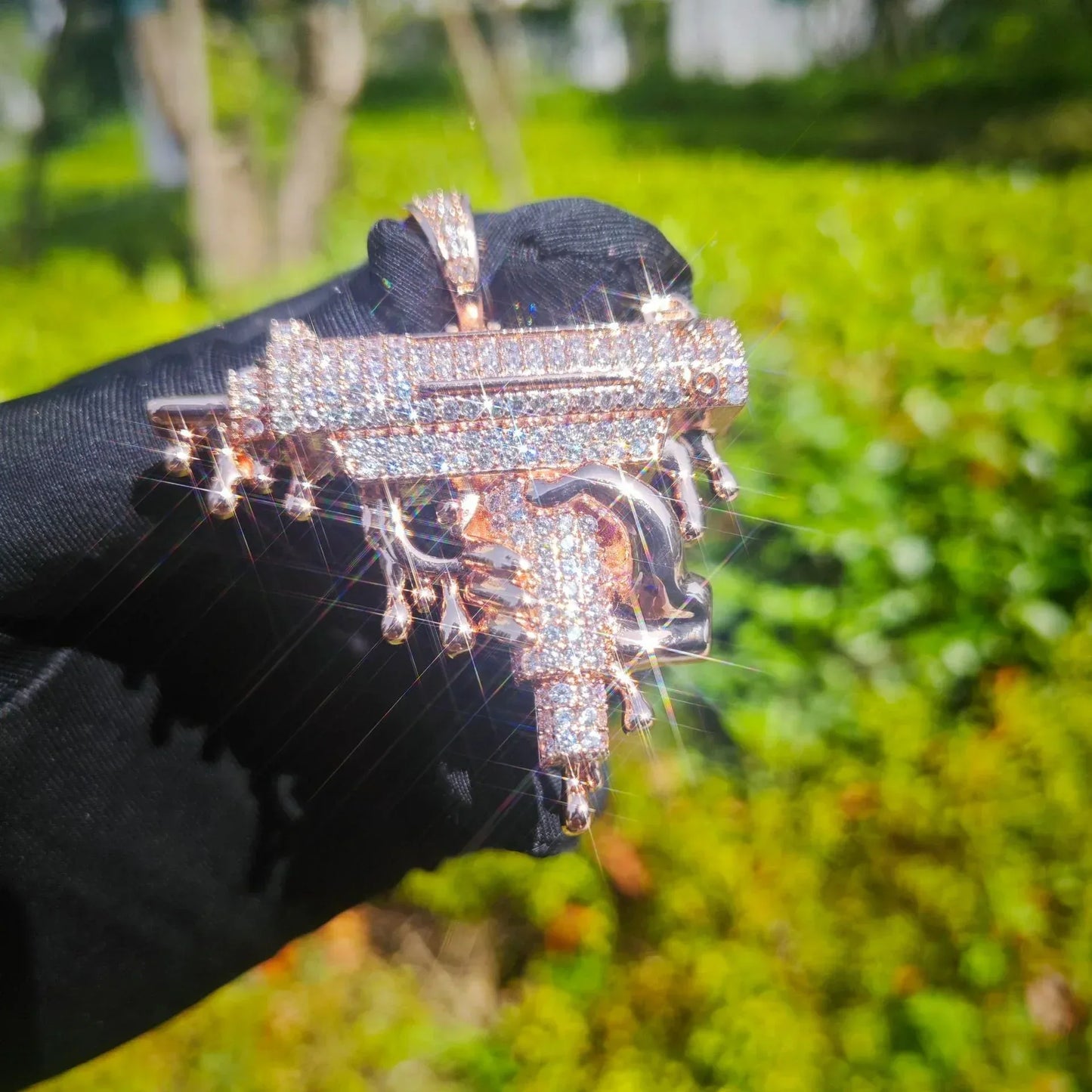 Hip Hop Rapper Style Pendant | CZ Iced Out Men’s Street Dance Trend Necklace - CaratixJewelry