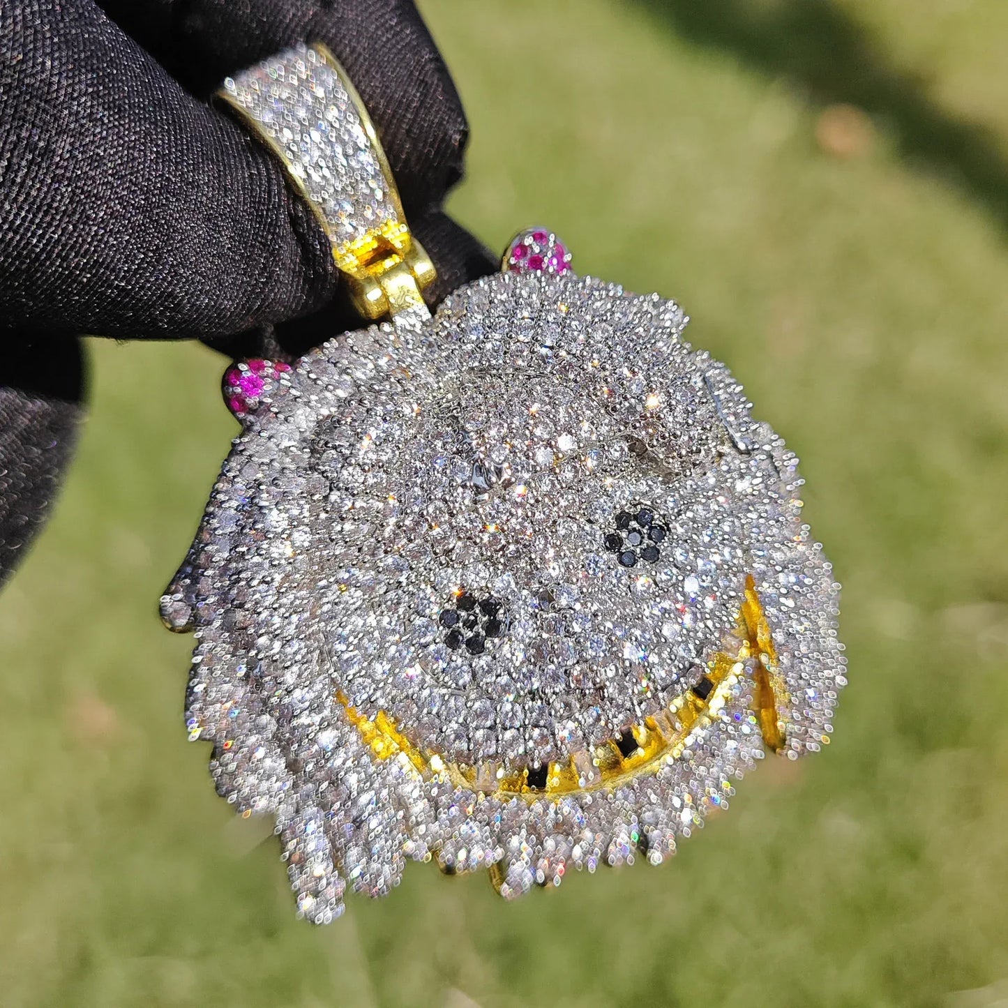 Iced Out Cartoon Girl Pendant Necklace – Hip Hop CZ Fashion Jewelry for Men & Women - CaratixJewelry