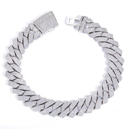 36mm Iced Out Cut Cuban Chain Zircon - CaratixJewelry