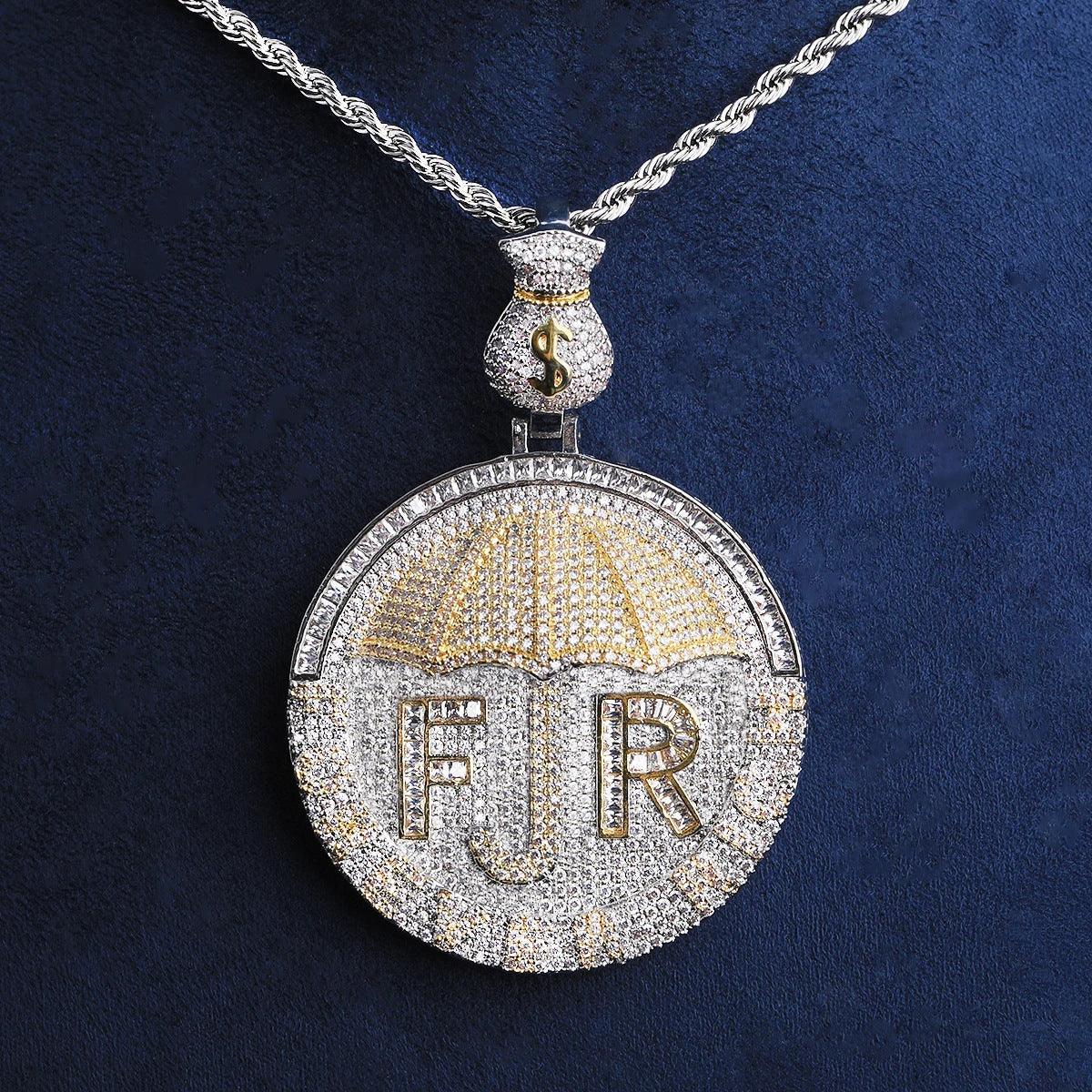 Men's Real Copper Medallion Necklace | Luxury VVS CZ "Protection" Charm - CaratixJewelry