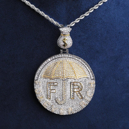 Men's Real Copper Medallion Necklace | Luxury VVS CZ "Protection" Charm - CaratixJewelry