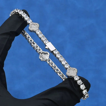 Custom Zircon Tennis Chain Necklace Bracelet Hip Hop Jewelry for Men | Caratix Jewelry - CaratixJewelry