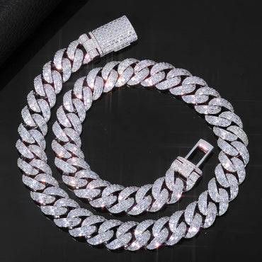 20mm Bubble Cuban Chain Necklace Zircon Hip Hop Jewelry - CaratixJewelry