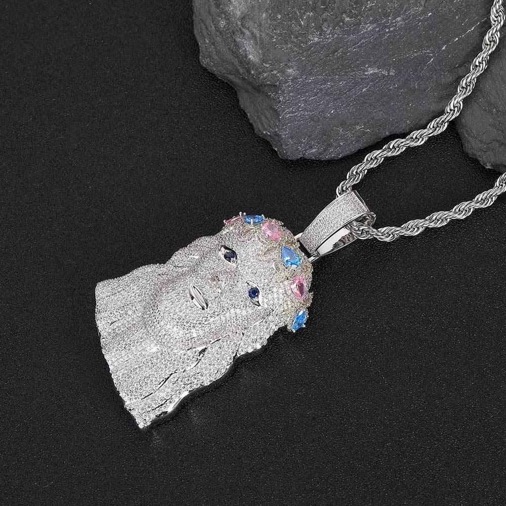 Colorful Gem Pendant Necklace Iced Out Hip Hop Jewelry for Men | Caratix Jewelry - CaratixJewelry