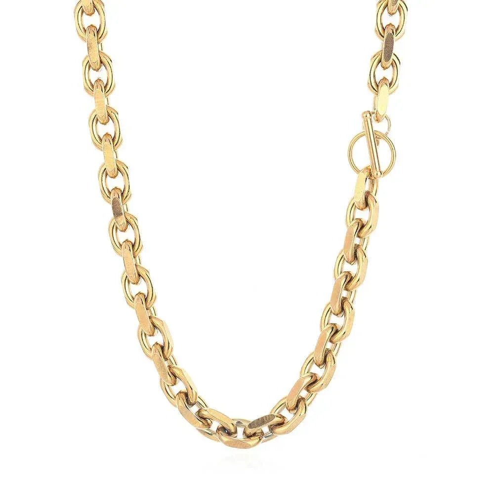 Stainless Steel Cross O Chain Necklace Bracelet Hip Hop Jewelry | Caratix Jewelry - CaratixJewelry