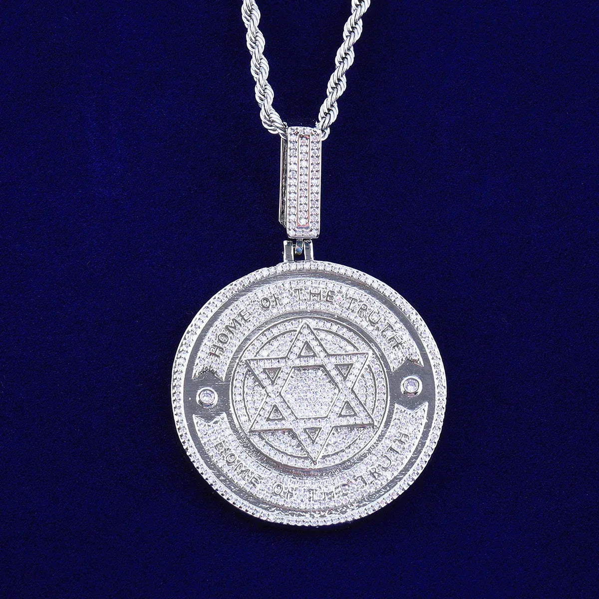 Women's 6-Pointed Star Circle Necklace | Sacred Geometry Amulet - CaratixJewelry
