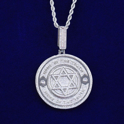 Women's 6-Pointed Star Circle Necklace | Sacred Geometry Amulet - CaratixJewelry