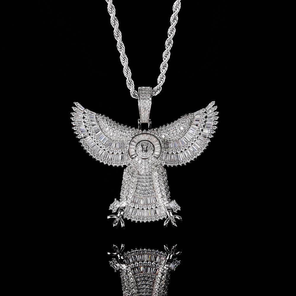 Solid Eagle Pendant Necklace with Micro-Pave Zircon for Men | Caratix Jewelry - CaratixJewelry