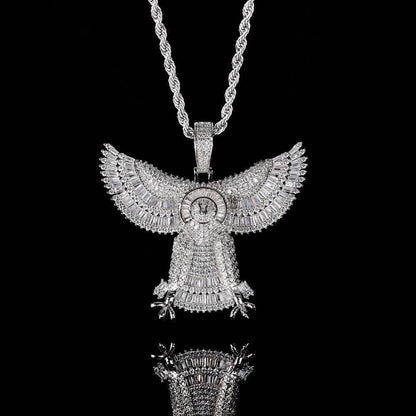 Solid Eagle Pendant Necklace with Micro-Pave Zircon for Men | Caratix Jewelry - CaratixJewelry