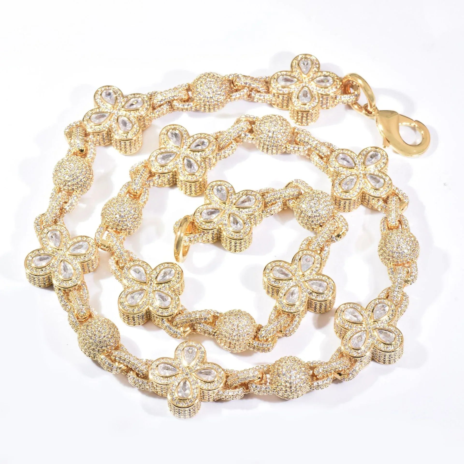 Iced Out Bubble Zircon Necklace for Men | Hip Hop Fashion Jewelry | Caratix Jewelry - CaratixJewelry