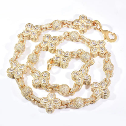 Iced Out Bubble Zircon Necklace for Men | Hip Hop Fashion Jewelry | Caratix Jewelry - CaratixJewelry