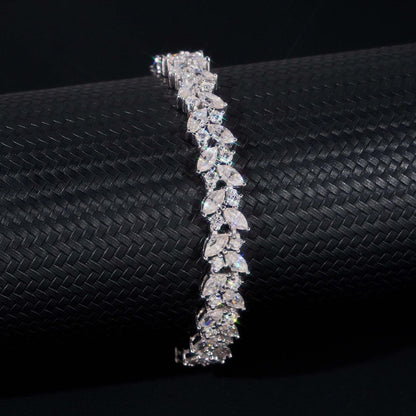 Unique-Design Moissanite Bracelet – S925 Sterling Silver Iced-Out Luxury Unisex Streetwear Jewelry - CaratixJewelry