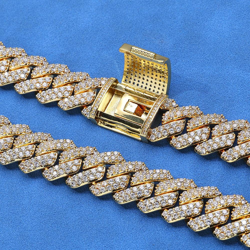 Iced Out Jewelry 15mm S925 Silver CZ Cuban Link Bracelet – Custom Men’s Fashion Accessory | Caratix Jewelry - CaratixJewelry