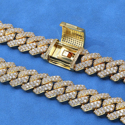 Iced Out Jewelry 15mm S925 Silver CZ Cuban Link Bracelet – Custom Men’s Fashion Accessory | Caratix Jewelry - CaratixJewelry