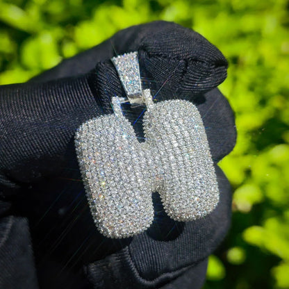 Iced Out Alphabet Letter Pendant | CZ Hip Hop 26-Letter Streetwear Jewelry - CaratixJewelry