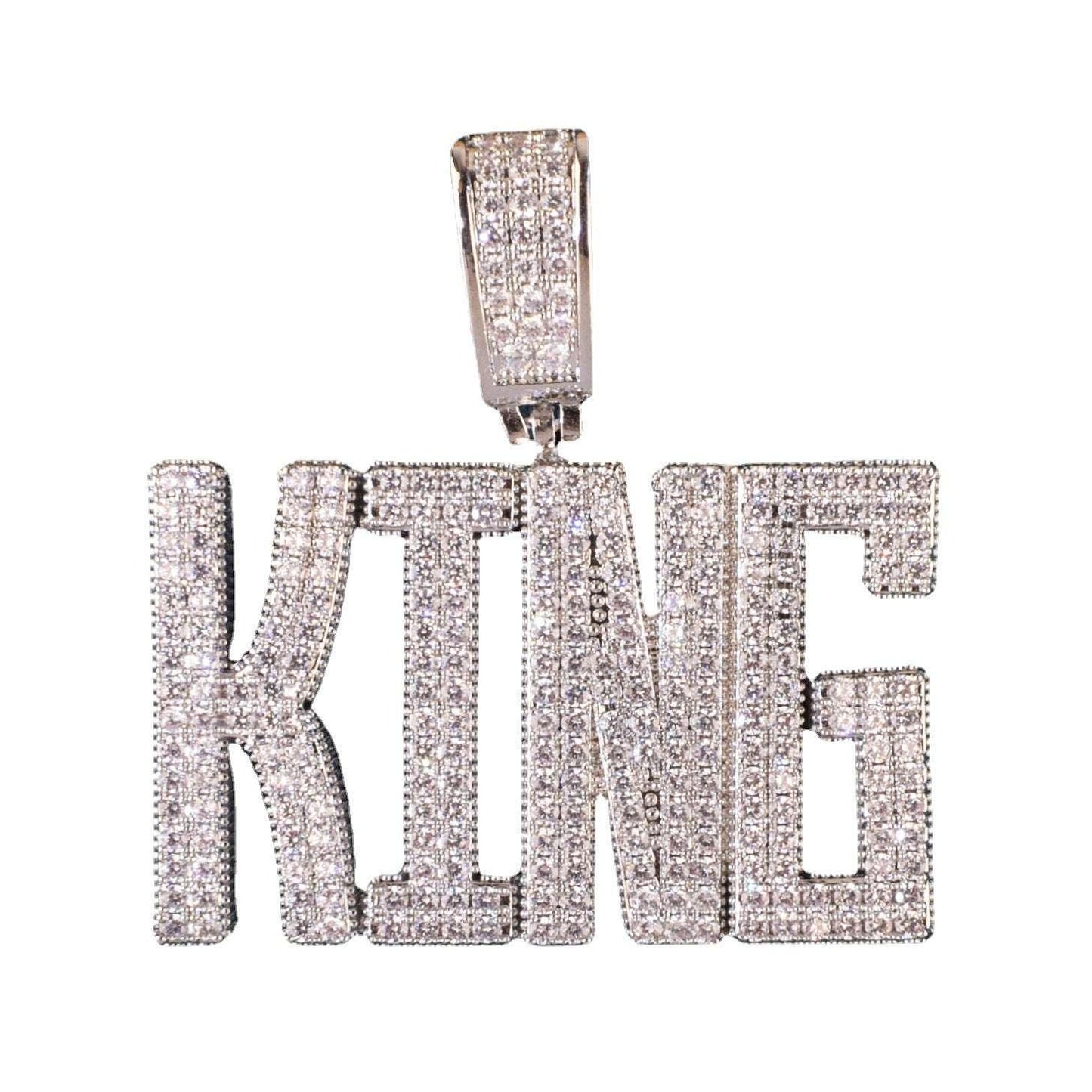 Iced Out Letter Necklace | Custom Alphabet CZ Pendant Trendy Streetwear Jewelry - CaratixJewelry
