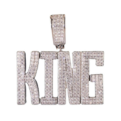 Iced Out Letter Necklace | Custom Alphabet CZ Pendant Trendy Streetwear Jewelry - CaratixJewelry