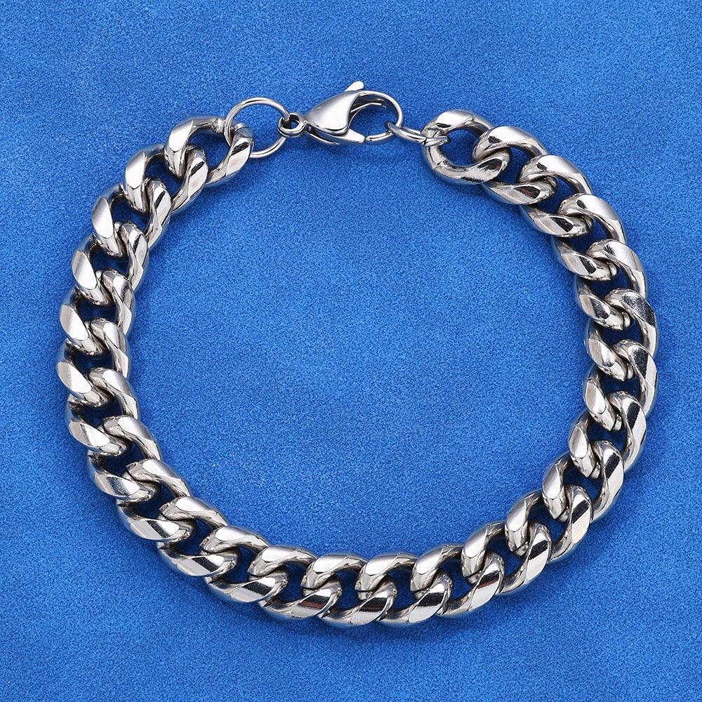 Rounded Cuban Chain Bracelet Stainless Steel Hip Hop Jewelry for Men | Caratix Jewelry - CaratixJewelry