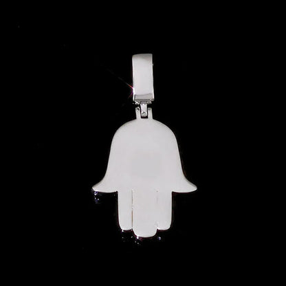 Iced Out Hand of Fatima Pendant Copper Zircon Iced Out Pendants for Men | Caratix Jewelry - CaratixJewelry