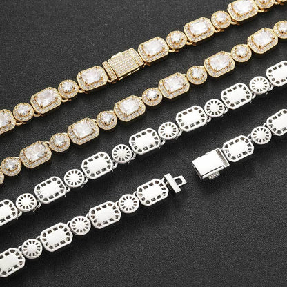 10mm Moissanite Candy Chain for Men – S925 Sterling Silver Luxury Hip Hop Necklace - CaratixJewelry