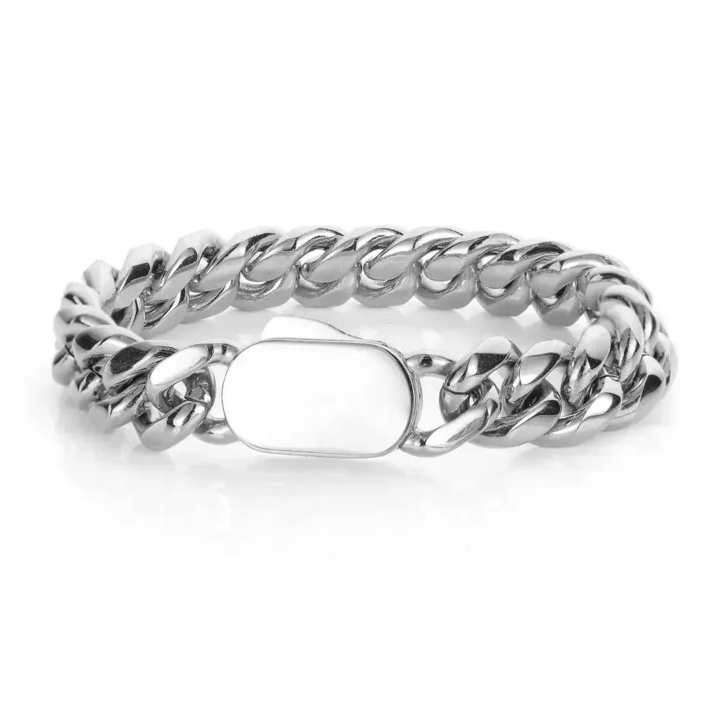 Cuban Link Bracelet with Single Spring Clasp Caratix Jewelry - CaratixJewelry