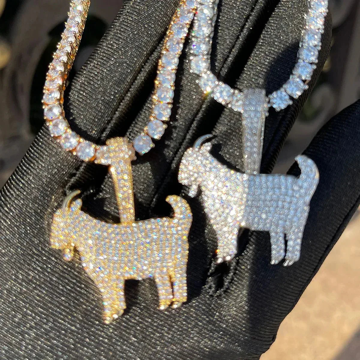 Real Gold Plated G.O.A.T. Pendant | Men's Greatest Of All Time Necklace - CaratixJewelry