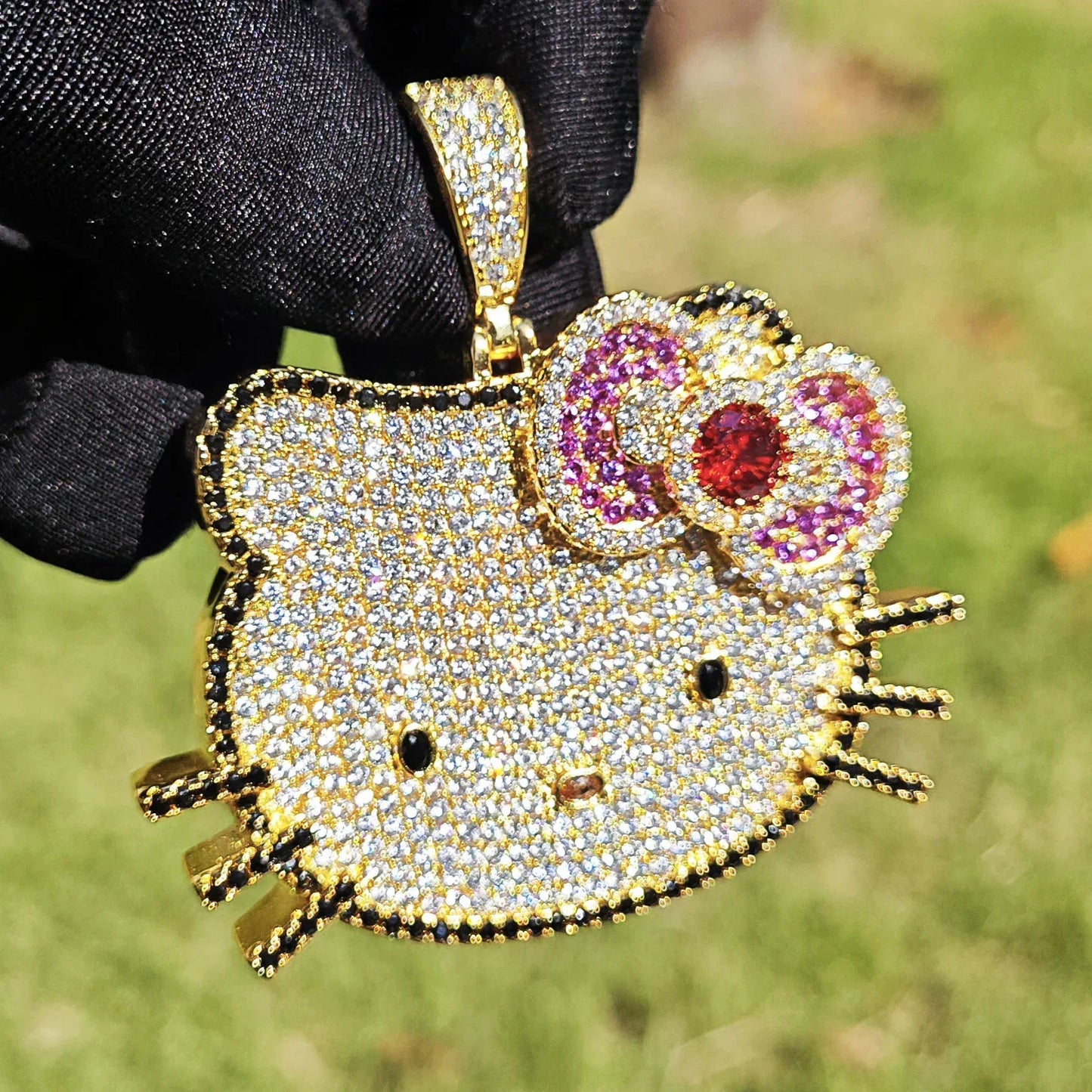 Cute Cat Pendant Necklace for Women – Gold Plated Cartoon CZ Sweet Style Jewelry - CaratixJewelry