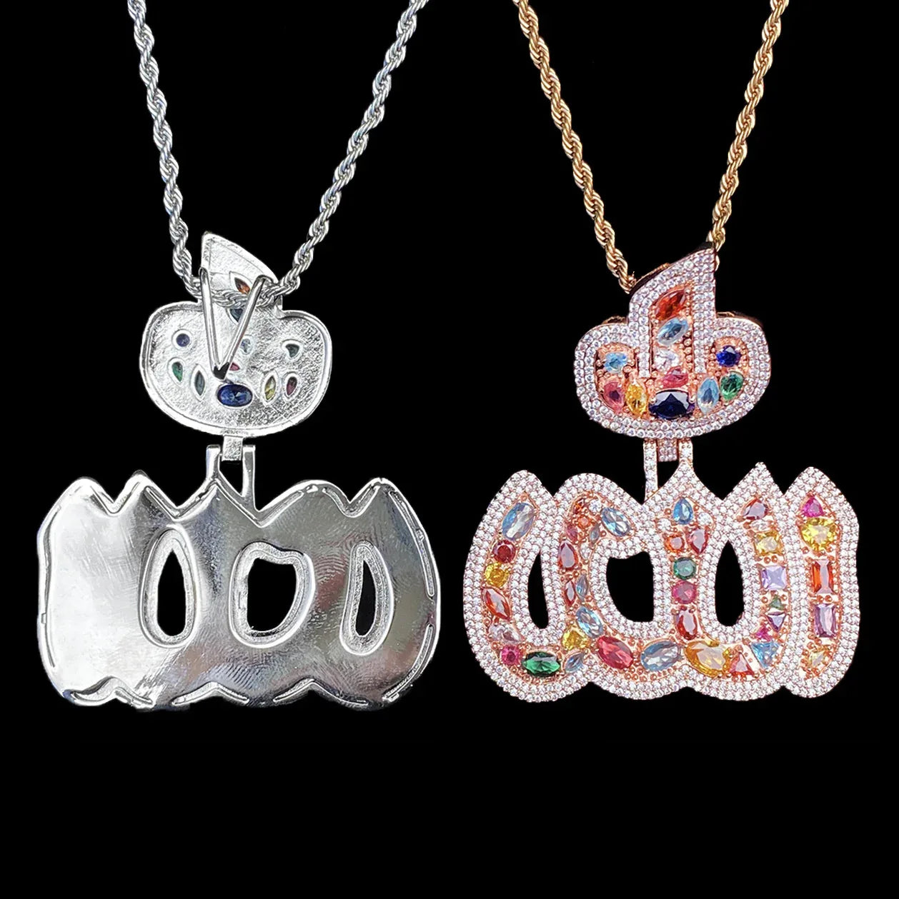 VVS Moissanite Hip Hop Pendant | Passes Tester | Men's Multicolor Iced Out Necklace - CaratixJewelry