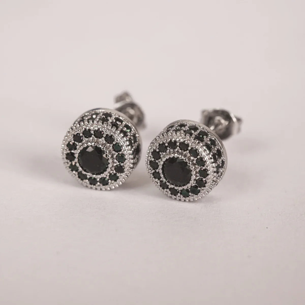 Iced Out Hip Hop Studs - Square & Round CZ Earrings for Men