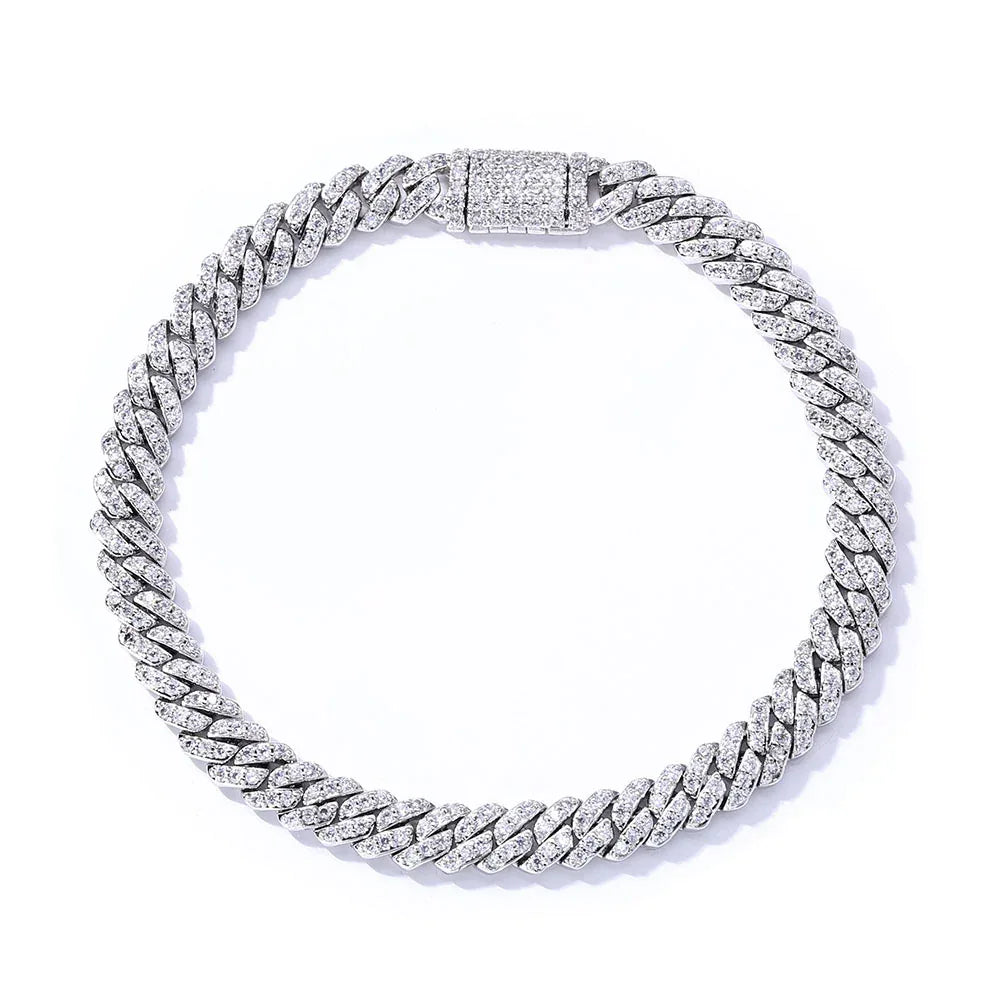 Hip Hop Bling 6mm CZ Bracelet for Women – S925 Silver Cuban Link Chain, Luxury Men’s Jewelry | Caratix Jewelry - CaratixJewelry