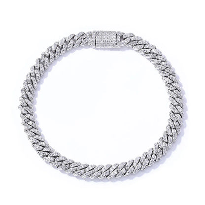 Hip Hop Bling 6mm CZ Bracelet for Women – S925 Silver Cuban Link Chain, Luxury Men’s Jewelry | Caratix Jewelry - CaratixJewelry