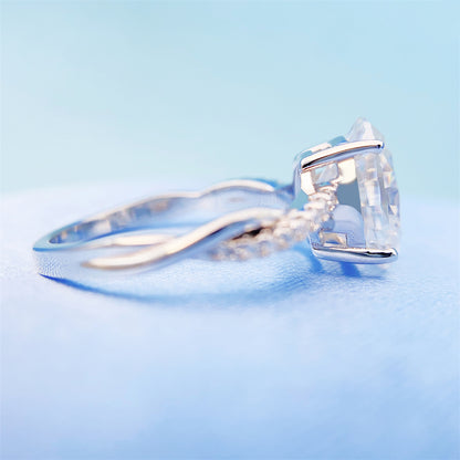 2026 Summer New S925 Silver 3ct Oval Moissanite Ring | 3 Carat D VVS1 Solitaire | Caratix