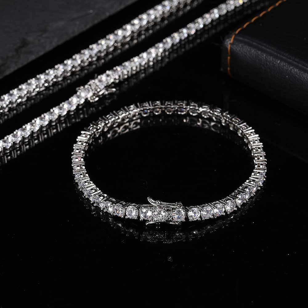 Iced Out Tennis Chain Zircon Bracelet Luxury Hip Hop Jewelry for Men & Women | Caratix Jewelry - CaratixJewelry