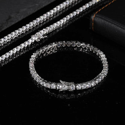 Iced Out Tennis Chain Zircon Bracelet Luxury Hip Hop Jewelry for Men & Women | Caratix Jewelry - CaratixJewelry