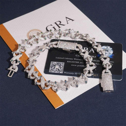 Moissanite Figure-Eight Bracelet | S925 Silver Iced Out Hip Hop Jewelry - CaratixJewelry