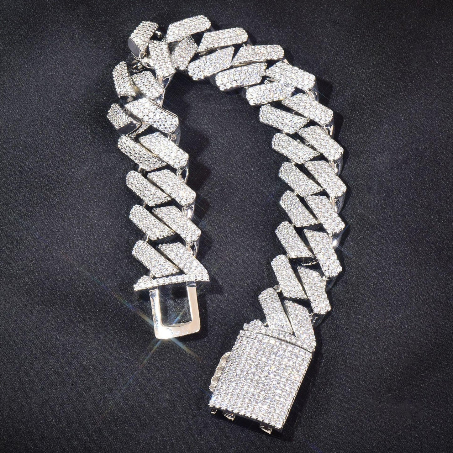 18mm Cuban Chain Necklace with Zircon - CaratixJewelry