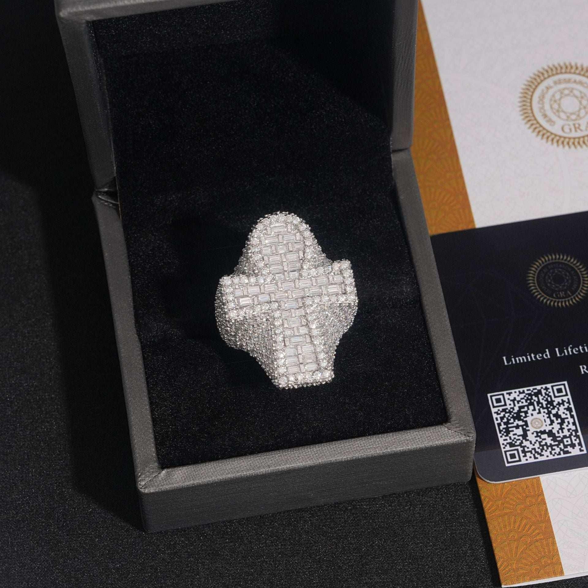 Moissanite Cross Men’s Ring | S925 Silver Iced Out Hip Hop Fashion Jewelry - CaratixJewelry