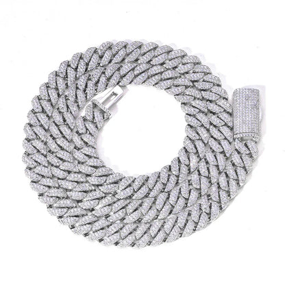 Custom 10mm Triple-Row Iced Cuban Link Gold Chain - CaratixJewelry