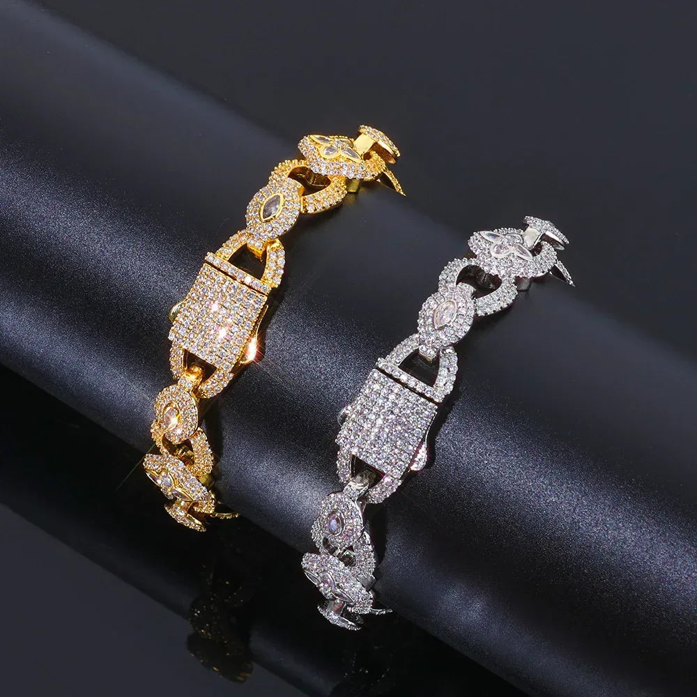 Custom 11mm Infinite "8" Link Bracelet | Bold Rapper Chain Jewelry for Men | Caratix - CaratixJewelry