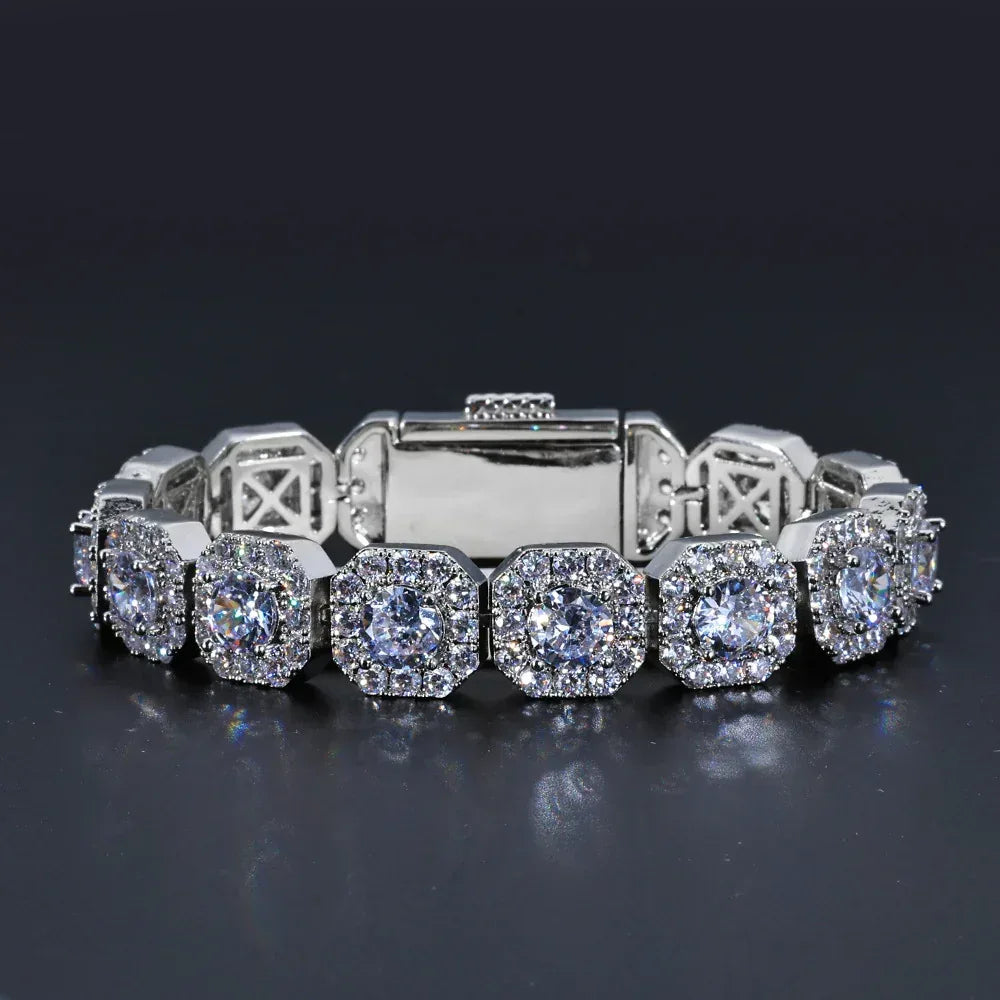 Iced Out Ice Chain Zircon Bracelet Luxury Hip Hop Jewelry for Men | Caratix Jewelry - CaratixJewelry