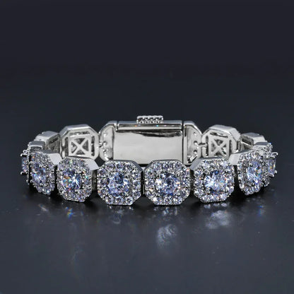 Iced Out Ice Chain Zircon Bracelet Luxury Hip Hop Jewelry for Men | Caratix Jewelry - CaratixJewelry
