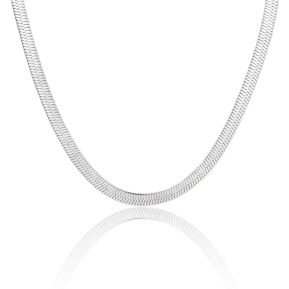 Custom ASAP Rocky Style Flat Snake Blade Chain | Stainless Steel Hip Hop Jewelry | Caratix - CaratixJewelry