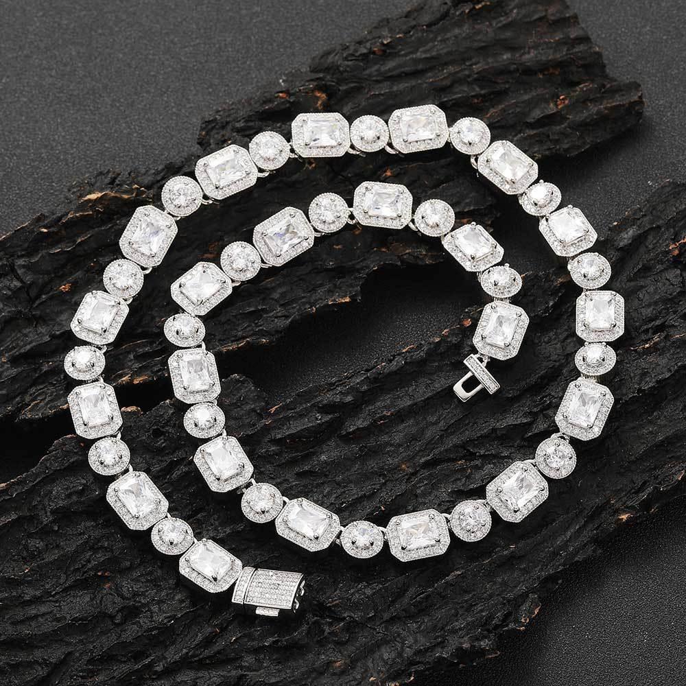 10mm Moissanite Candy Chain for Men – S925 Sterling Silver Luxury Hip Hop Necklace - CaratixJewelry