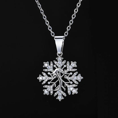 Snake Snowflake Pendant Necklace Zircon Hip Hop Jewelry | Caratix Jewelry - CaratixJewelry