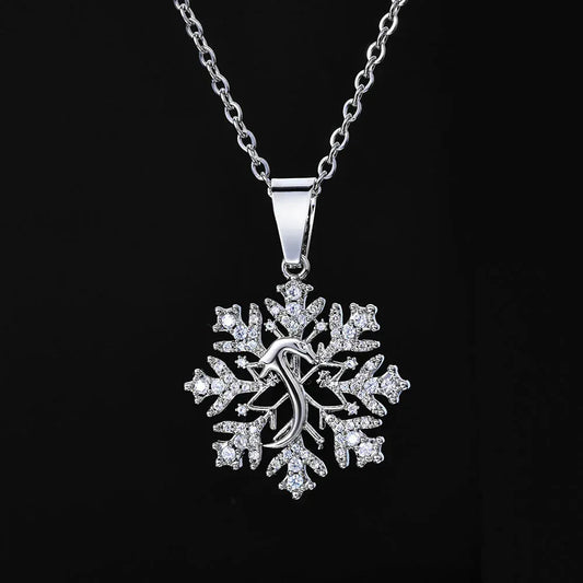 Snake Snowflake Pendant Necklace Zircon Hip Hop Jewelry | Caratix Jewelry - CaratixJewelry