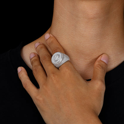 Unisex S925 Sterling Silver D-Color Moissanite Ring – Classic Trendy Fashion Band