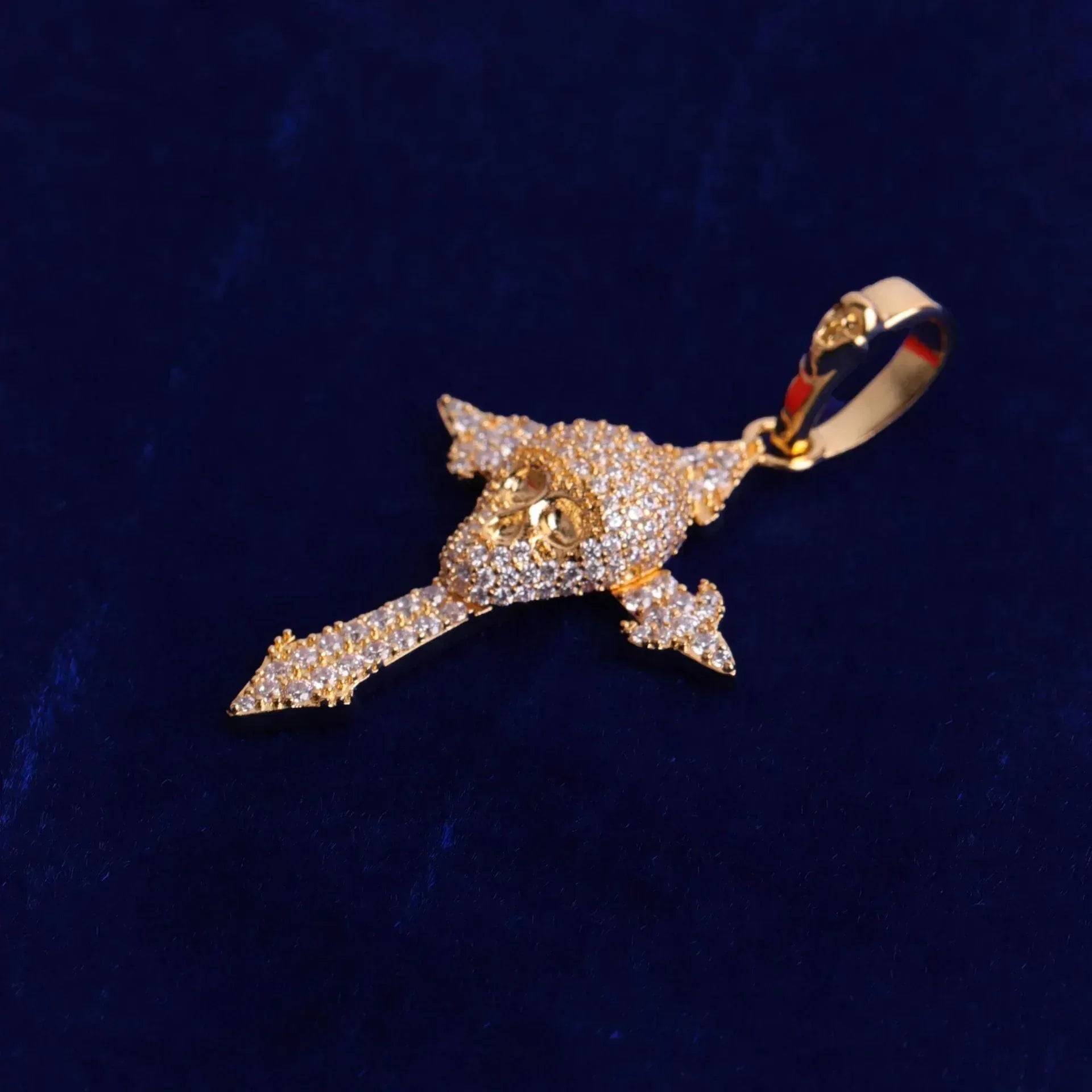 Men's Gothic Reaper Necklace | Premium Copper CZ Biker & Hip Hop Jewelry - CaratixJewelry