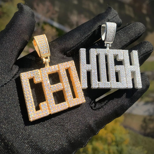 Iced Out Serif Letter Pendant | DIY CZ Initial Hip Hop Couple Fashion Necklace - CaratixJewelry