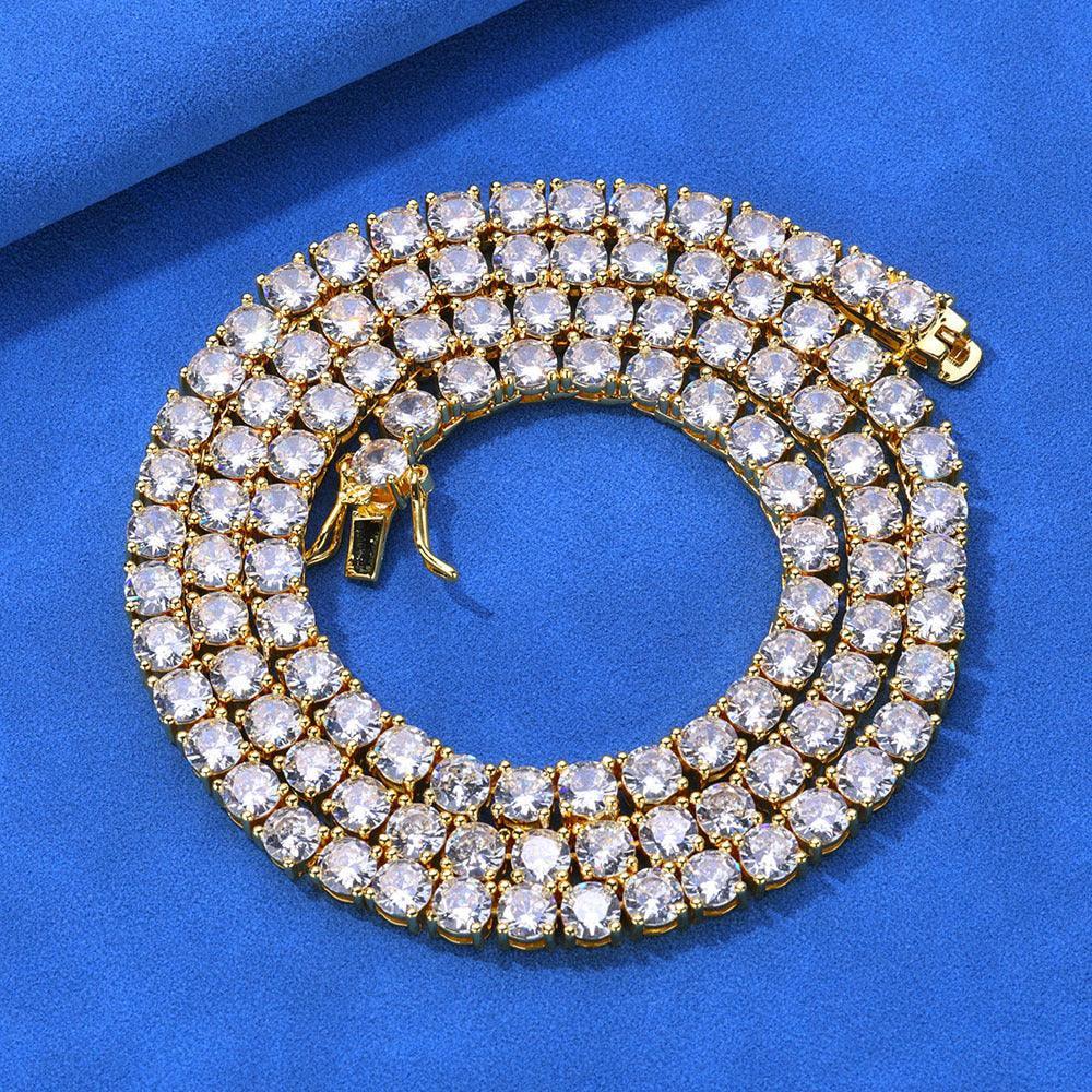 Zircon Tennis Chain Necklace for Men Hip Hop Jewelry Rapper Iced Out Chain Style | Caratix Jewelry - CaratixJewelry
